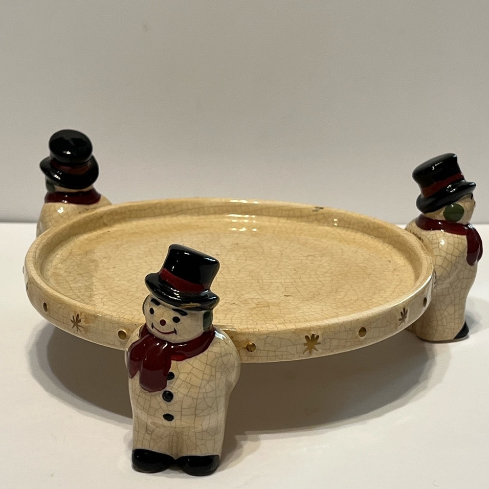 Enesco Snowman Ceramic Cake Stand - Picture 4 of 11